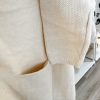 Soft touch long pocket cardigan in cream - Image 4
