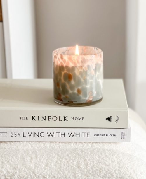 Large glass luxury cashmere scented candle - Image 2