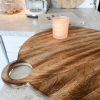Very large oversized ring handle round wooden board - Image 2