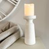Two tone speckled finish chunky pillar candle holder - Image 5