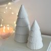 Small white ribbed ceramic tree