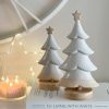 Two tone ceramic tree on wooden base - medium - Image 3