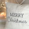 Softest boucle 'Merry Christmas' cushion - square - Image 3