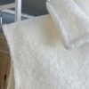 Off white boucle gilet with up collar and pockets - Image 5
