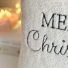 Softest boucle 'Merry Christmas' cushion - square - Image 2