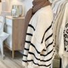 Oversized soft knit stripe cardigan - Image 2