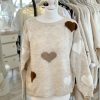 Soft knit jumper with heart decoration - Image 3