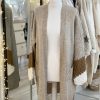 Longline contrast knitted cardigan - Image 4