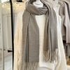 Soft tassel scarf - taupe