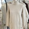 Cream roll neck jumper with pockets - Image 2