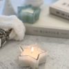 White frosted star candle - Image 3