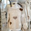 Soft knit jumper with heart decoration