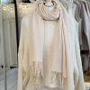 Soft tassel scarf - Cream