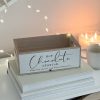 Hot chocolate station wooden crate