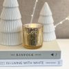 Beautiful mercury glass scented candle jar