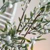 Stem of long faux glittered mistletoe - Image 3