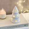 Ceramic white LED star cut out Christmas tree