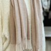 Soft tassel scarf - beige - Image 2