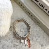 Double bead bracelet with leaf decoration - Image 2