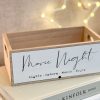 Wooden 'Movie night' crate/snack box - Image 2