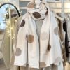 Soft scarf with neautral spot decoration