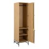 Albany Wardrobe 2 Doors in Oak with Black Legs - Image 2
