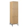 Albany Wardrobe 2 Doors in Oak with Black Legs