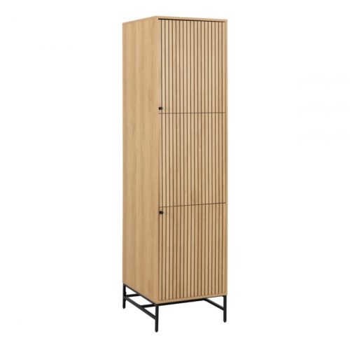 Albany Wardrobe 2 Doors in Oak with Black Legs
