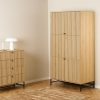 Albany Wardrobe 4 Doors in oak with black legs - Image 4