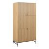 Albany Wardrobe 4 Doors in oak with black legs