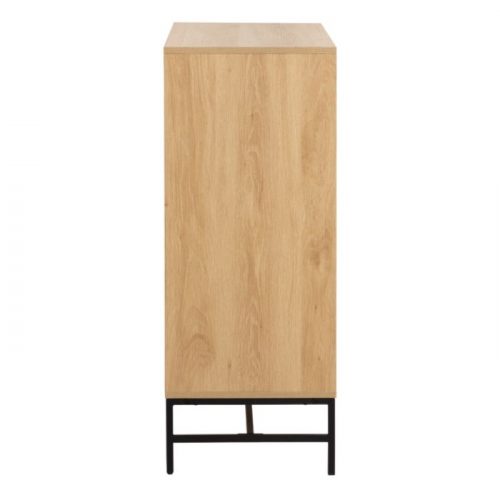 Albany Chest of 4 Drawers in Oak with Black Legs - Image 4