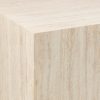 Dice Square Coffee Table Set in Light Travertine Effect - Image 4