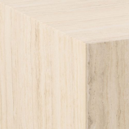 Dice Square Coffee Table in Light Travertine Effect - Image 4