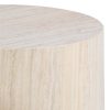 Dice Round Coffee Table Set in Light Travertine Effect - Image 4