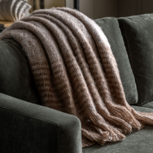 Mohair Fringe Throw
