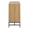 Albany Chest of 3 Drawers in Oak with Black Legs - Image 5