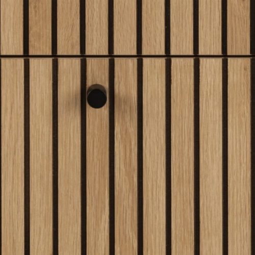 Albany Wide Chest of 6 Drawers in Oak with Black Legs - Image 5
