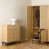 Albany Chest of 3 Drawers in Oak with Black Legs - Image 3