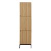 Albany Wardrobe 2 Doors in Oak with Black Legs - Image 3