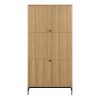 Albany Wardrobe 4 Doors in oak with black legs - Image 3