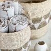 Woven decorative basket with handles - Image 5