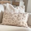 Natural tufted leopard print cushion