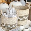 Woven decorative basket with handles - Image 3