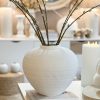 Regola Large Statement Matt White Ceramic Vase - Image 3
