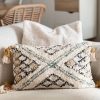 Tufted Nordic cushion with tassels