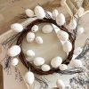 Rustic white Easter egg wreath - Image 5