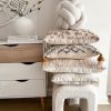 Large cream Nordic boucle knot cushion - Image 4