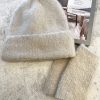 Softest boucle scarf, hat and glove set - beige - Image 3