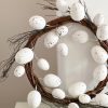 Rustic white Easter egg wreath - Image 3