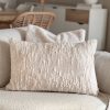 Natural textured oatmeal cushion